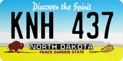 ND license plate KNH437