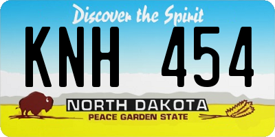 ND license plate KNH454