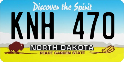 ND license plate KNH470