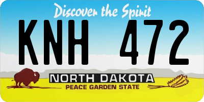 ND license plate KNH472