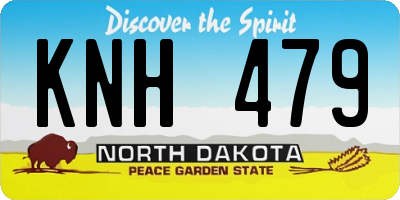 ND license plate KNH479