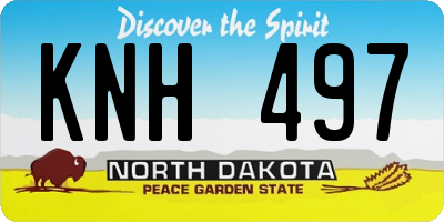 ND license plate KNH497