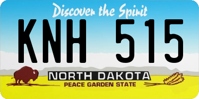 ND license plate KNH515