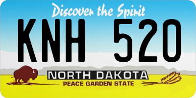 ND license plate KNH520