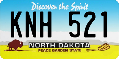 ND license plate KNH521