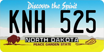 ND license plate KNH525