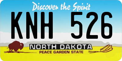 ND license plate KNH526