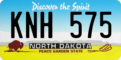 ND license plate KNH575