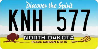 ND license plate KNH577