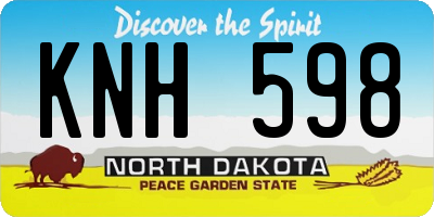 ND license plate KNH598