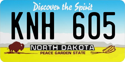 ND license plate KNH605