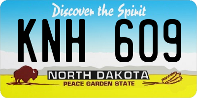 ND license plate KNH609