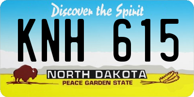 ND license plate KNH615