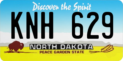 ND license plate KNH629