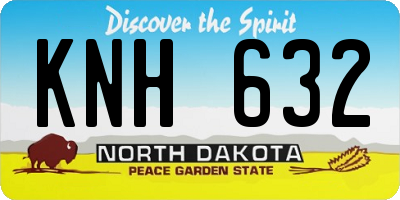 ND license plate KNH632