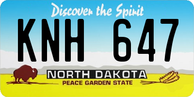 ND license plate KNH647