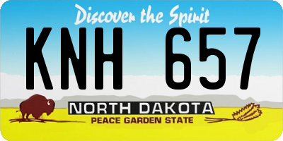 ND license plate KNH657