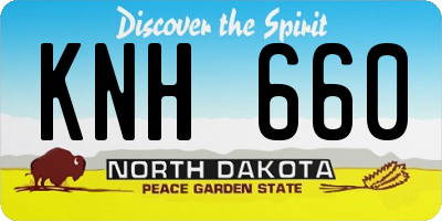 ND license plate KNH660
