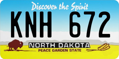 ND license plate KNH672
