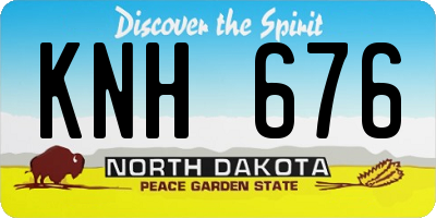 ND license plate KNH676