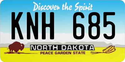 ND license plate KNH685