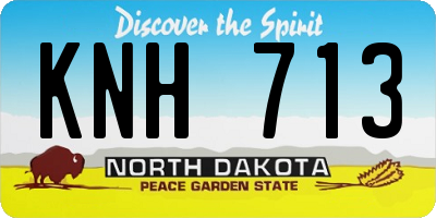 ND license plate KNH713