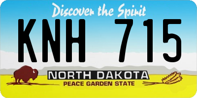 ND license plate KNH715