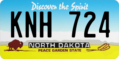 ND license plate KNH724