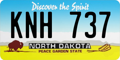 ND license plate KNH737