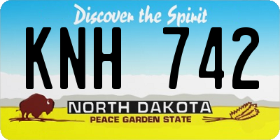 ND license plate KNH742