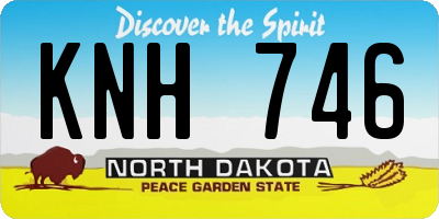 ND license plate KNH746