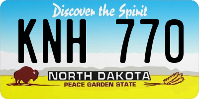 ND license plate KNH770