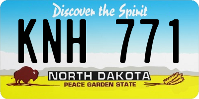 ND license plate KNH771