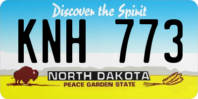 ND license plate KNH773