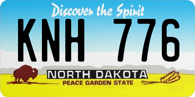 ND license plate KNH776
