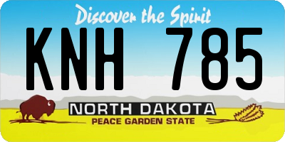 ND license plate KNH785