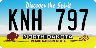 ND license plate KNH797