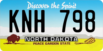 ND license plate KNH798