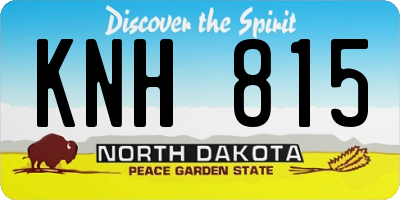 ND license plate KNH815