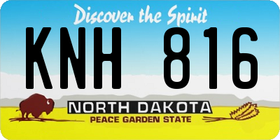 ND license plate KNH816