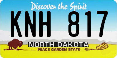ND license plate KNH817
