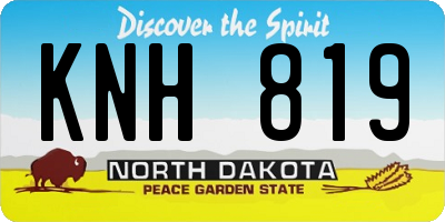 ND license plate KNH819