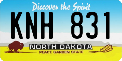 ND license plate KNH831