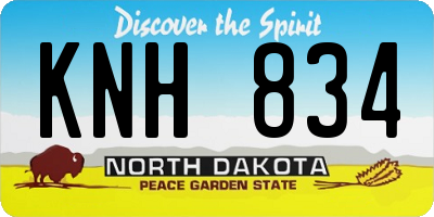 ND license plate KNH834