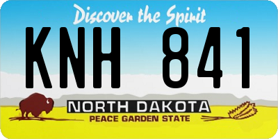 ND license plate KNH841