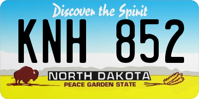 ND license plate KNH852