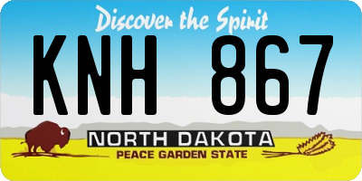 ND license plate KNH867