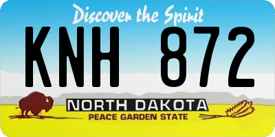 ND license plate KNH872