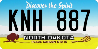 ND license plate KNH887