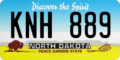 ND license plate KNH889